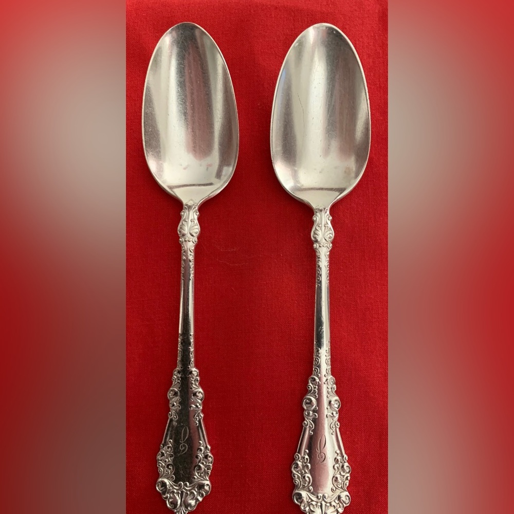 Antique Rogers Bros. 1847 Serving Spoons (1897 Berkshire Pattern).